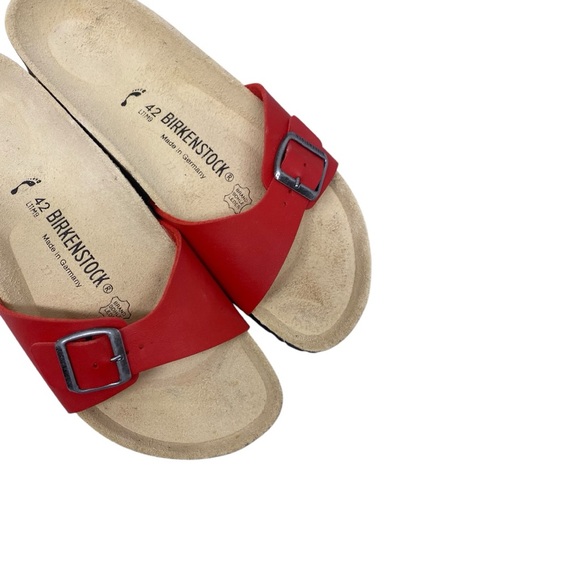 Birkenstock Red Sandals Women Size 11 - Picture 10 of 12